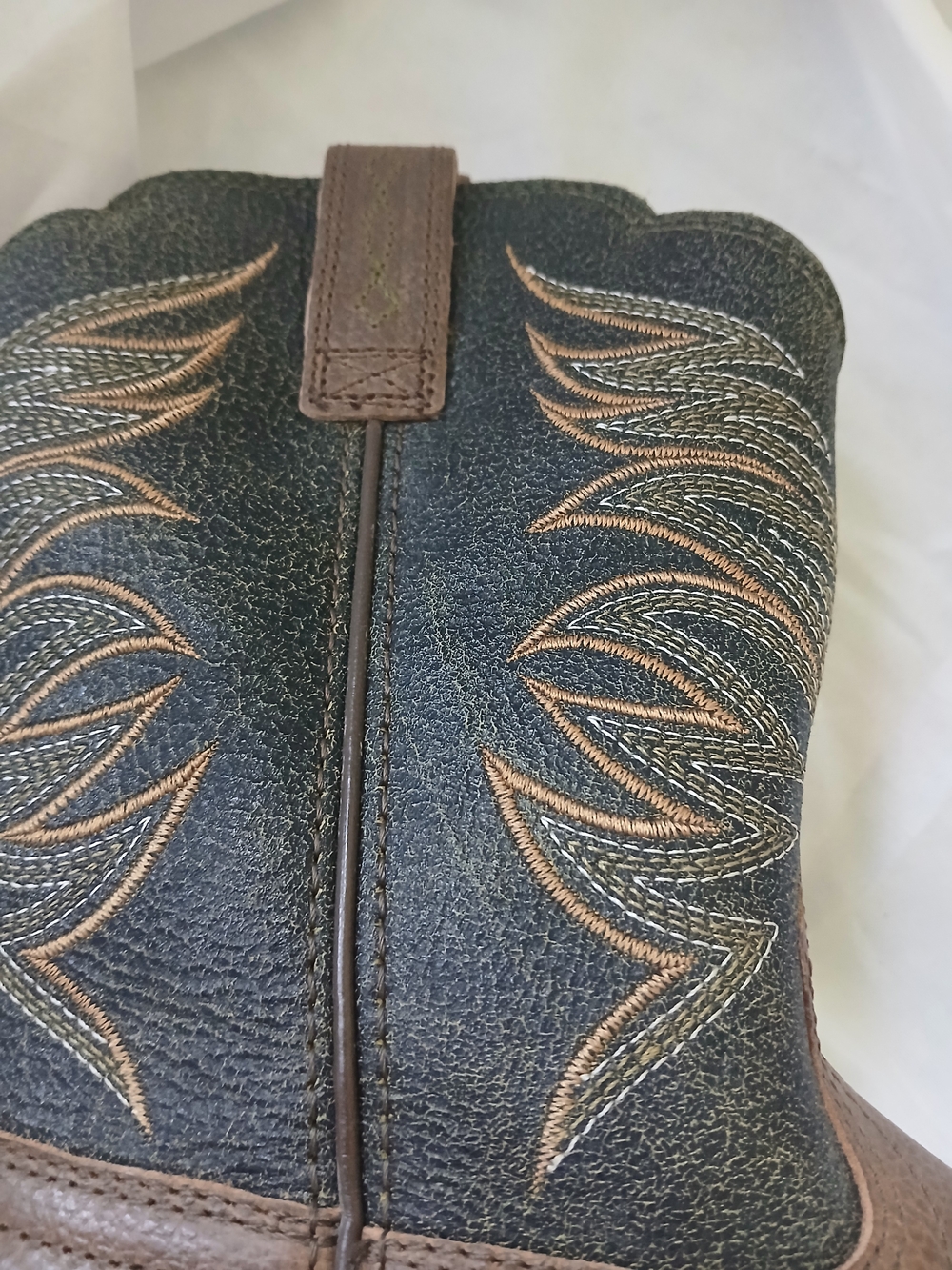 Ariat Tombstone Western Cowboy Boots Brown Leather Youth Sz 3.5 - Picture 7 of 10